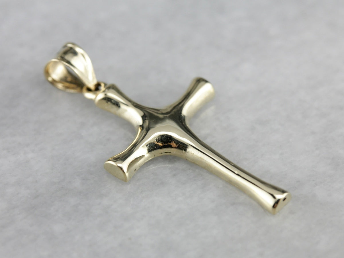 Polished Yellow Gold Cross