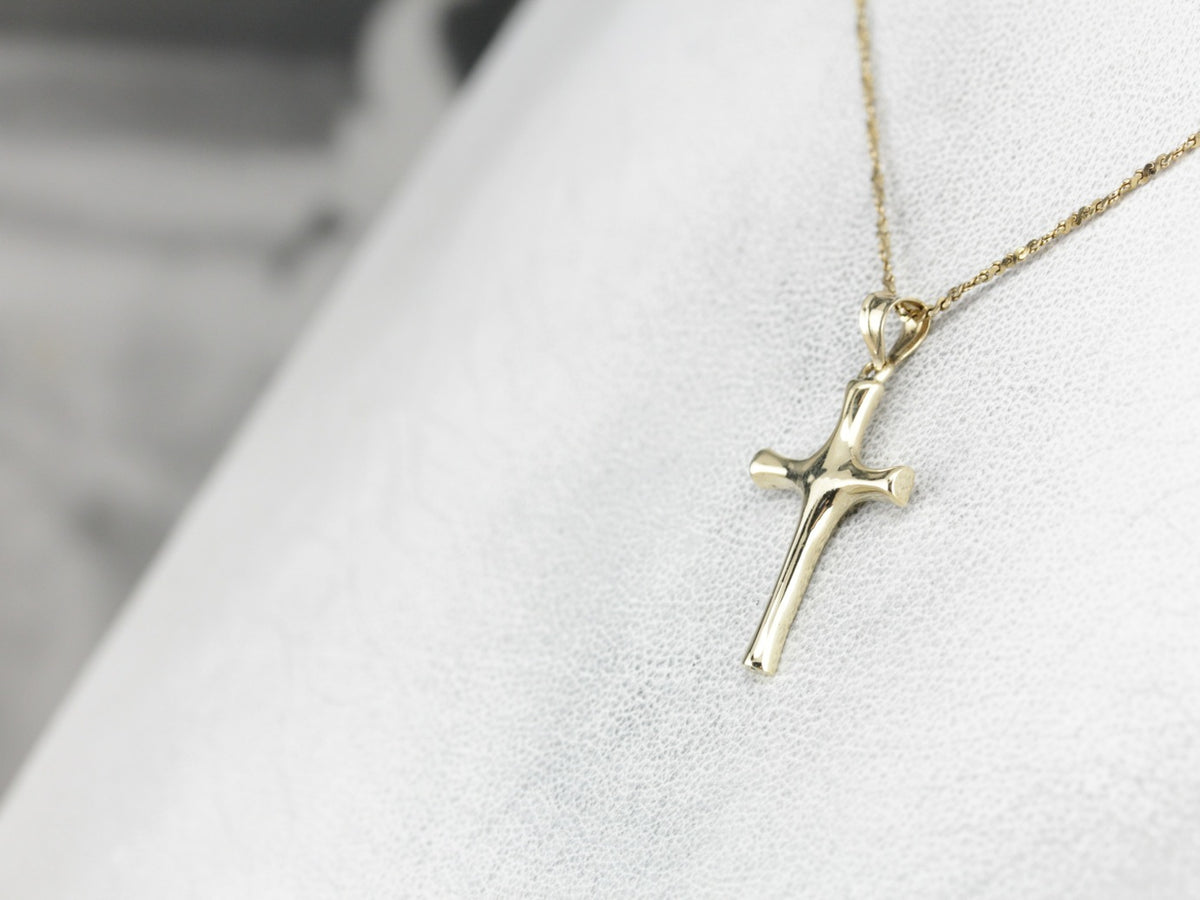 Polished Yellow Gold Cross