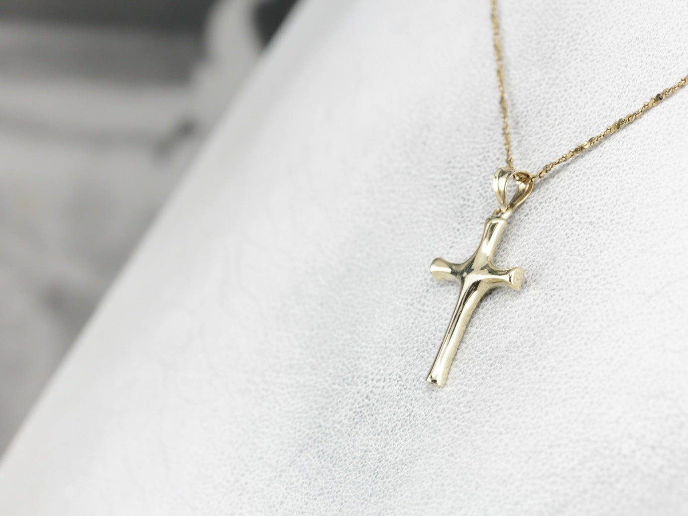 Polished Yellow Gold Cross
