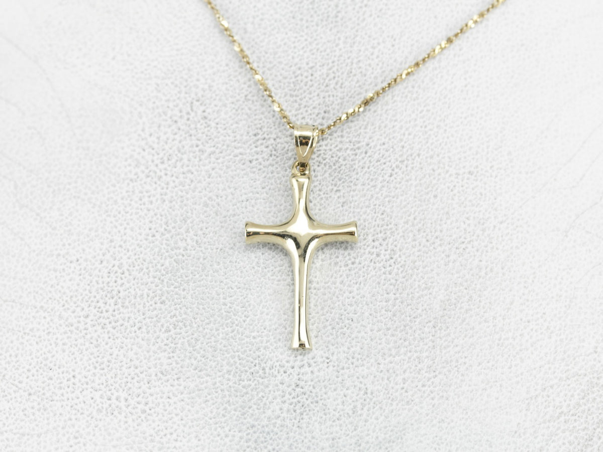 Polished Yellow Gold Cross