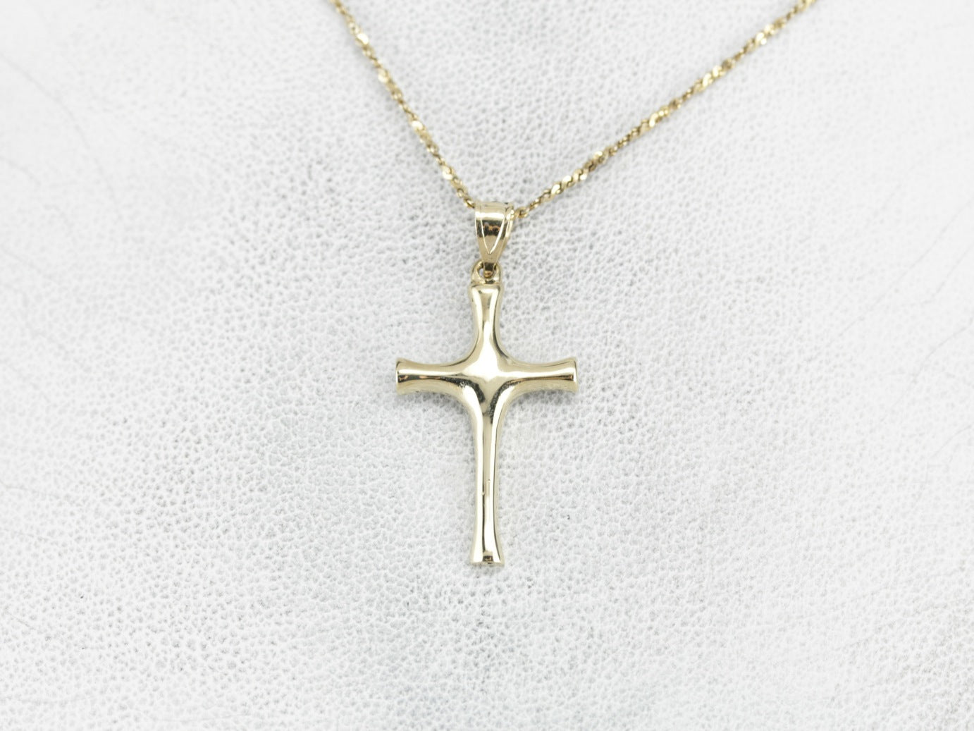 Polished Yellow Gold Cross