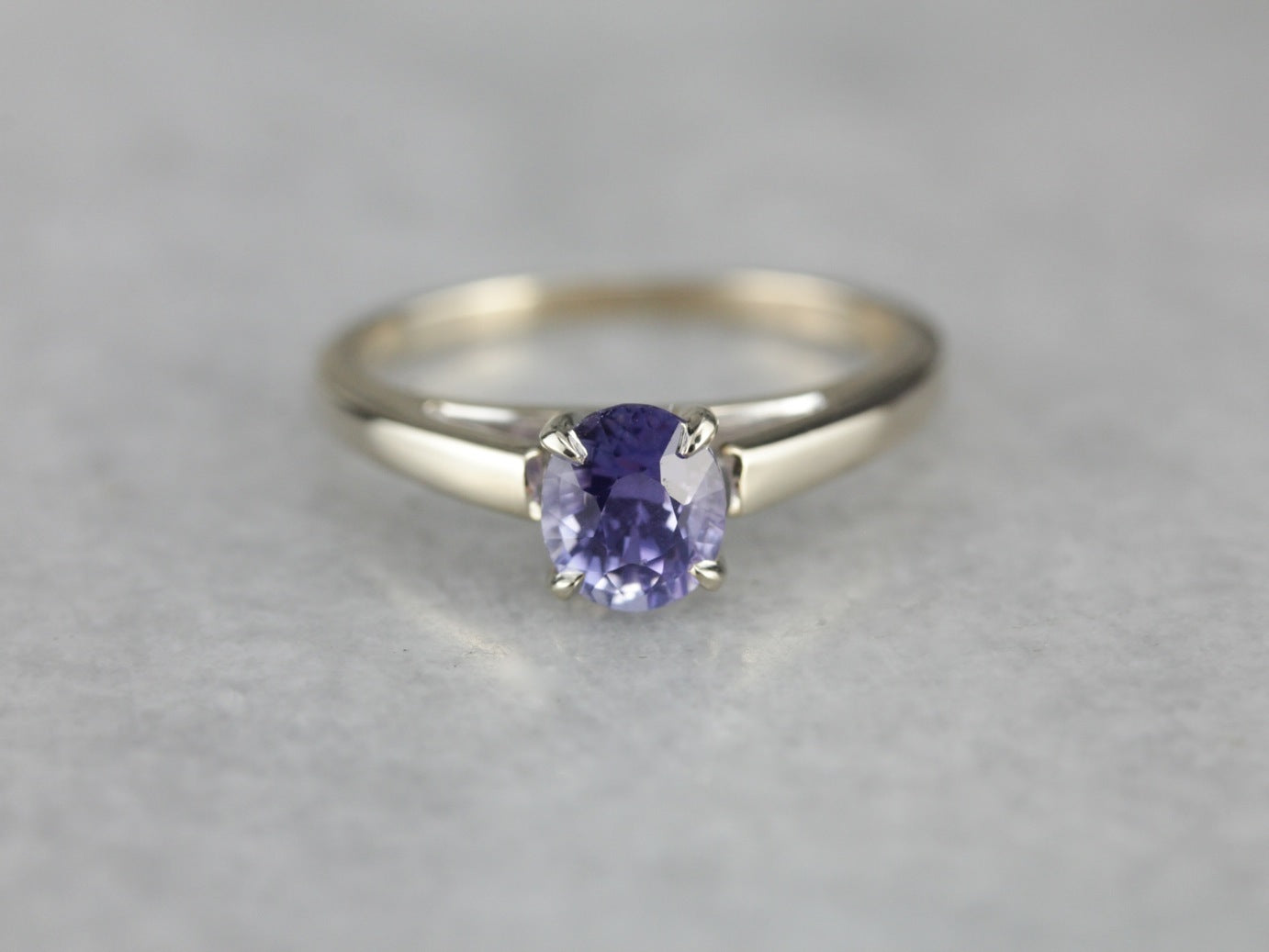Lavender Sapphire Solitaire Ring