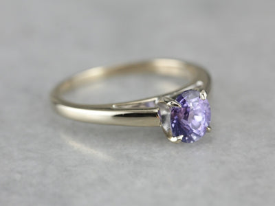Lavender Sapphire Solitaire Ring