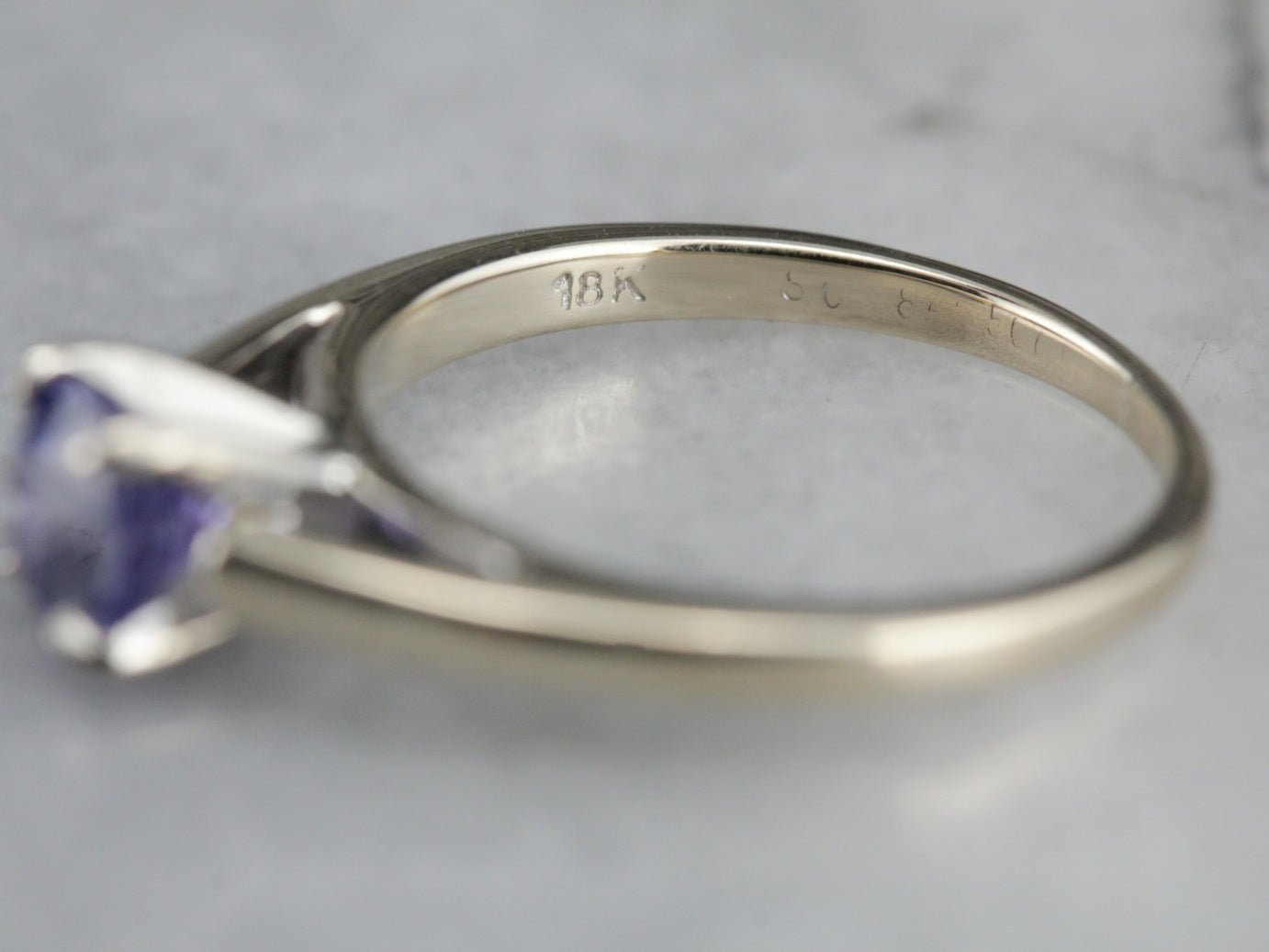 Lavender Sapphire Solitaire Ring