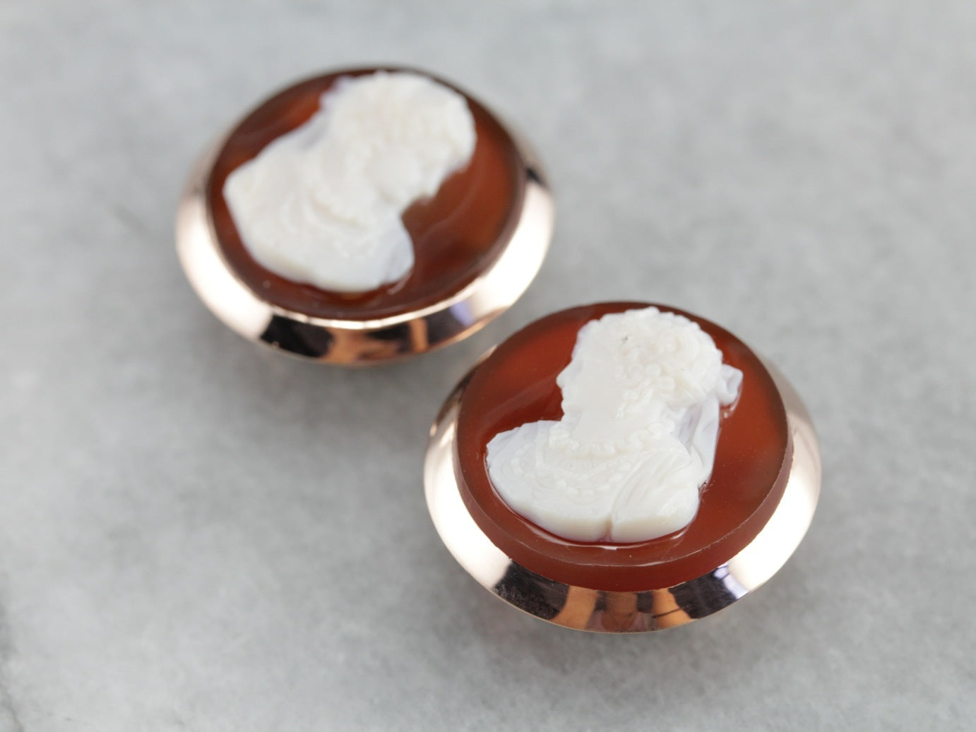 Antique Sardonyx Cameo Cufflinks