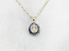 Diamond and Marquise Sapphire Pendant