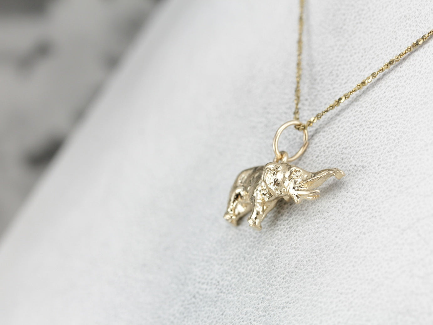 Yellow Gold Elephant Pendant