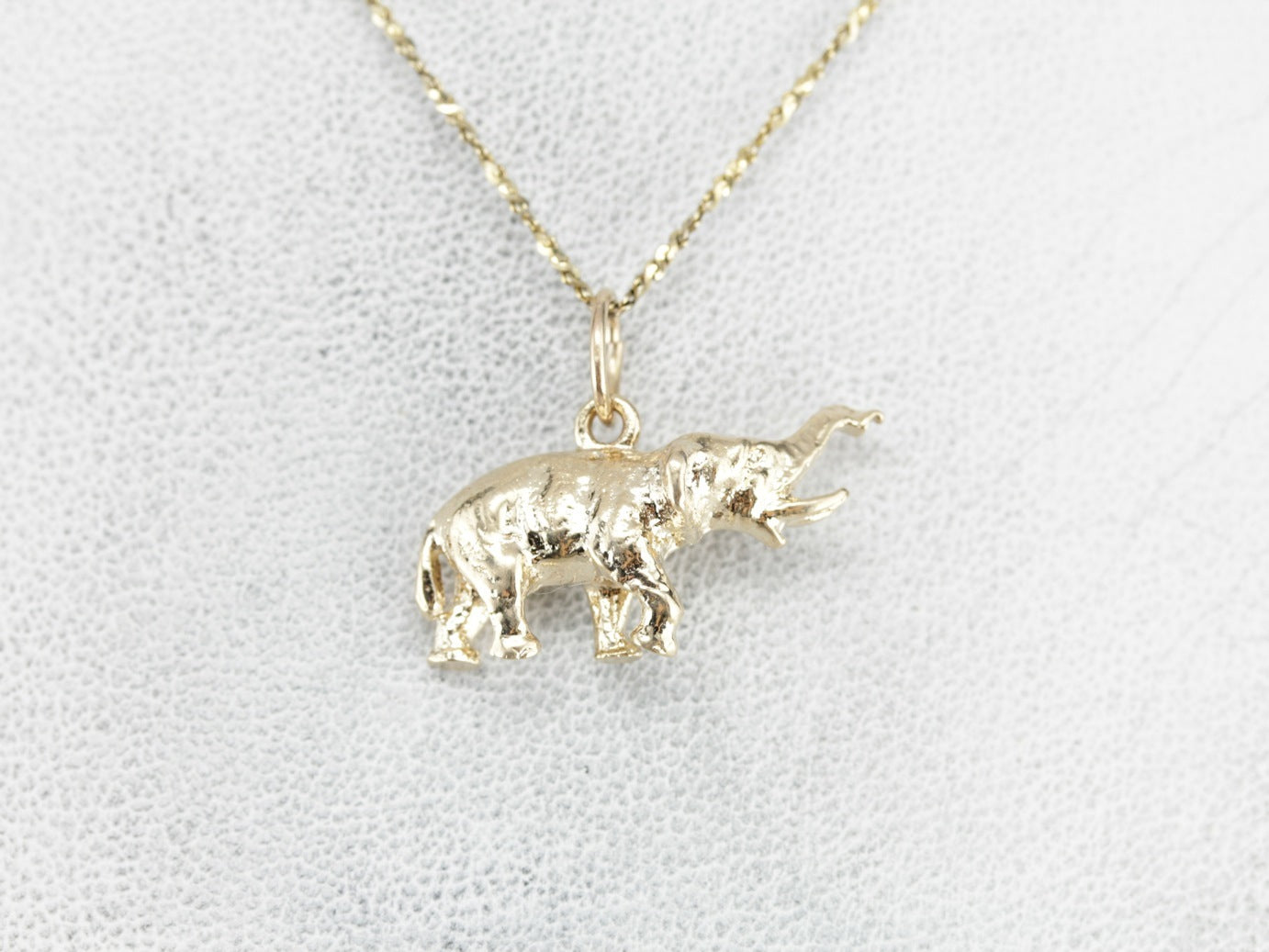 Yellow Gold Elephant Pendant