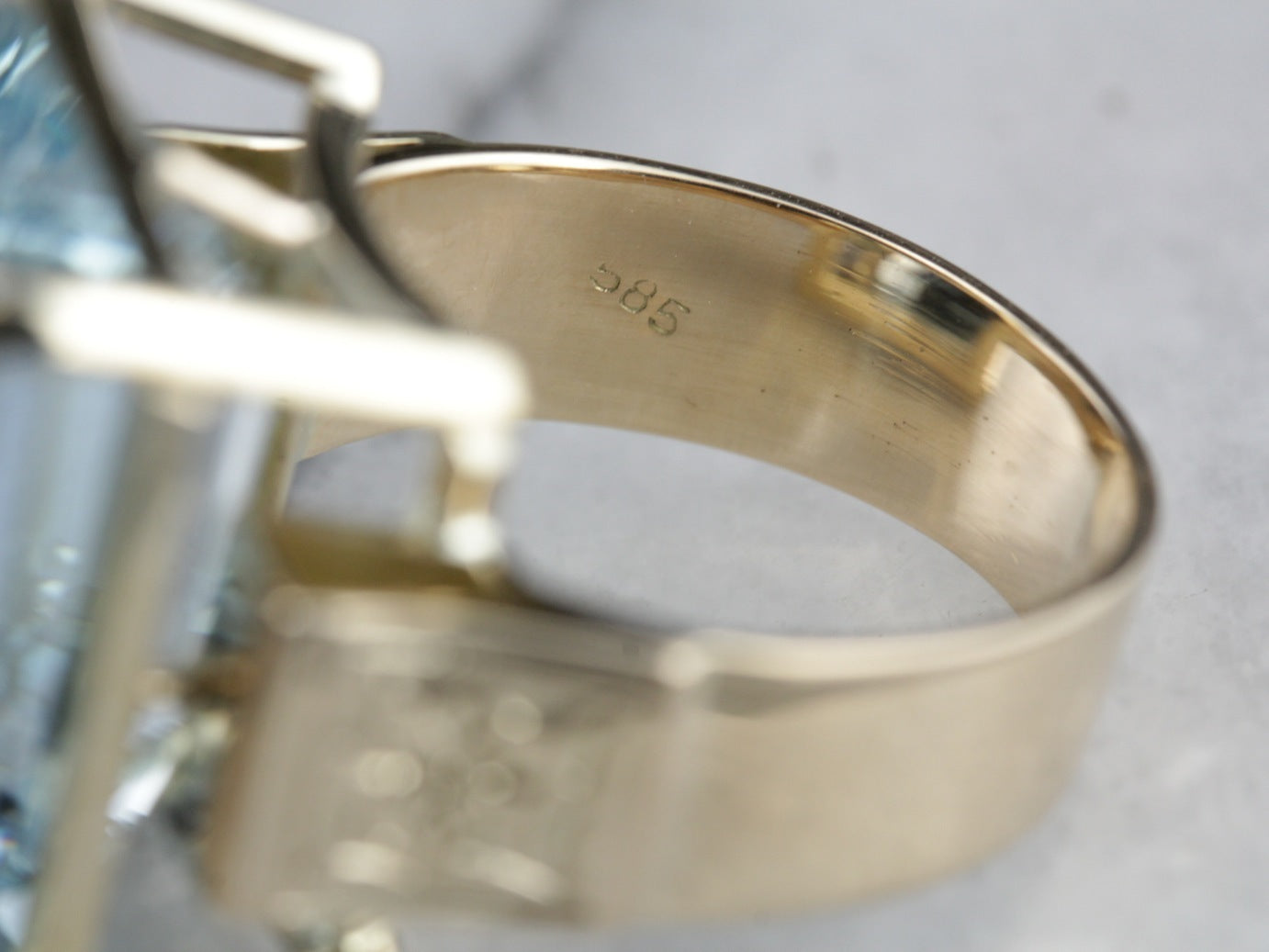 High Quality Aquamarine Cocktail Ring