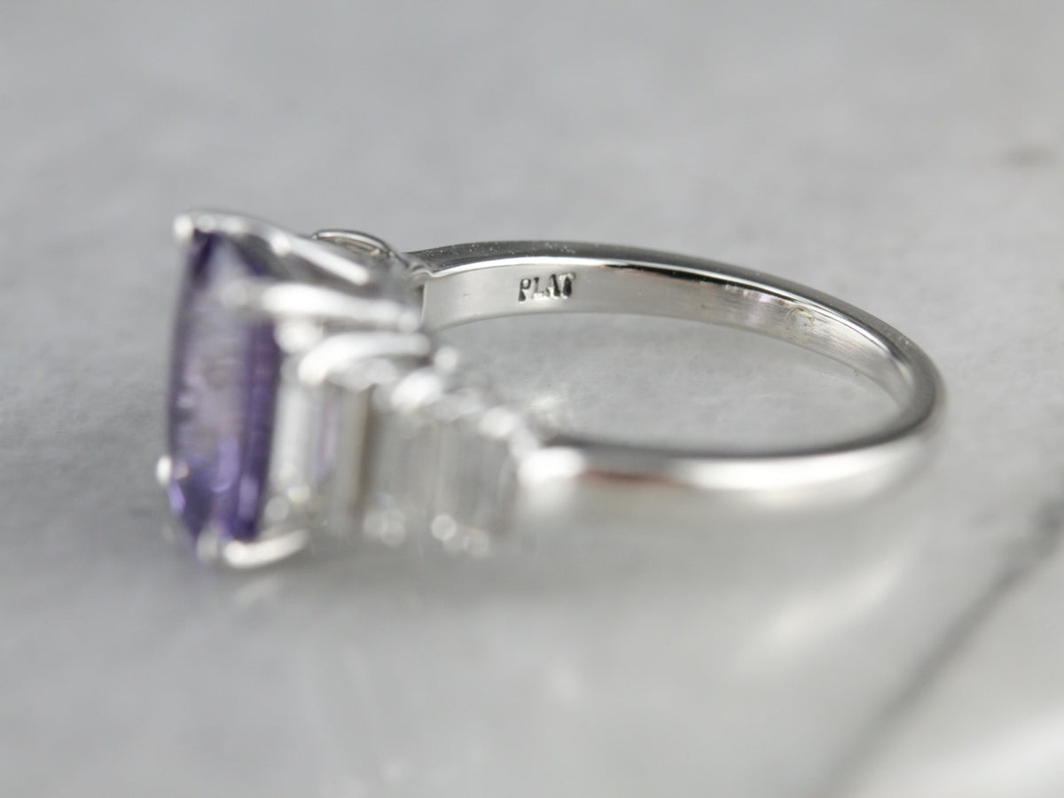 Purple Sapphire Statement Ring