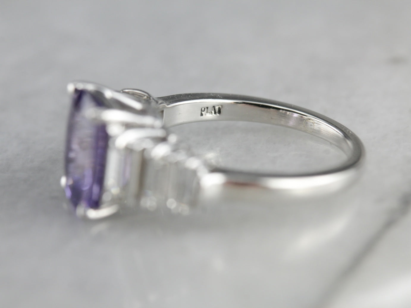 Purple Sapphire Statement Ring