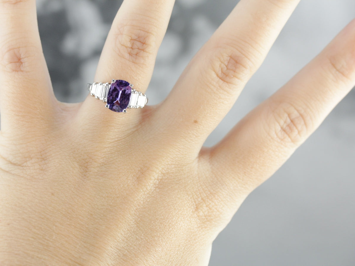 Purple Sapphire Statement Ring