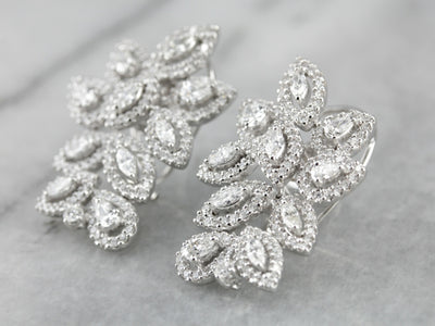 Vintage Diamond Cocktail Earrings
