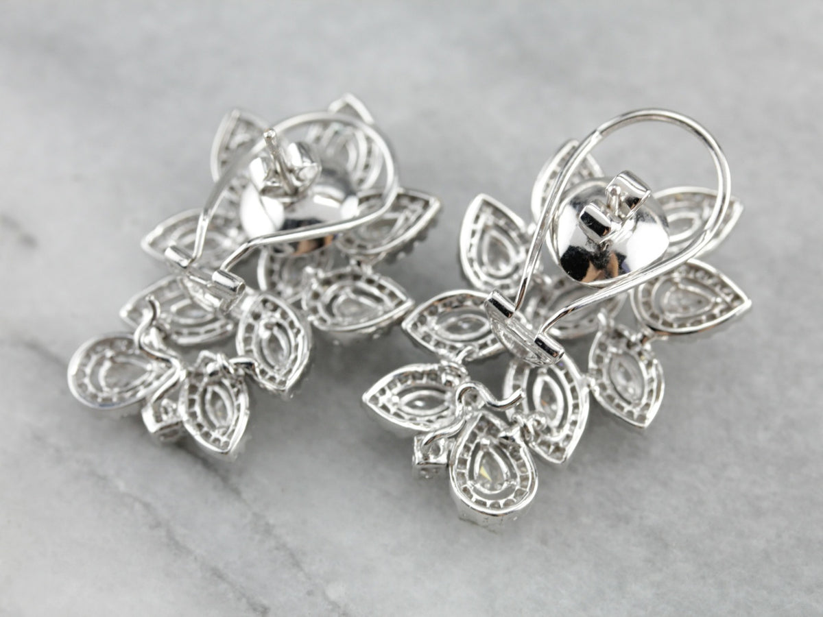 Vintage Diamond Cocktail Earrings