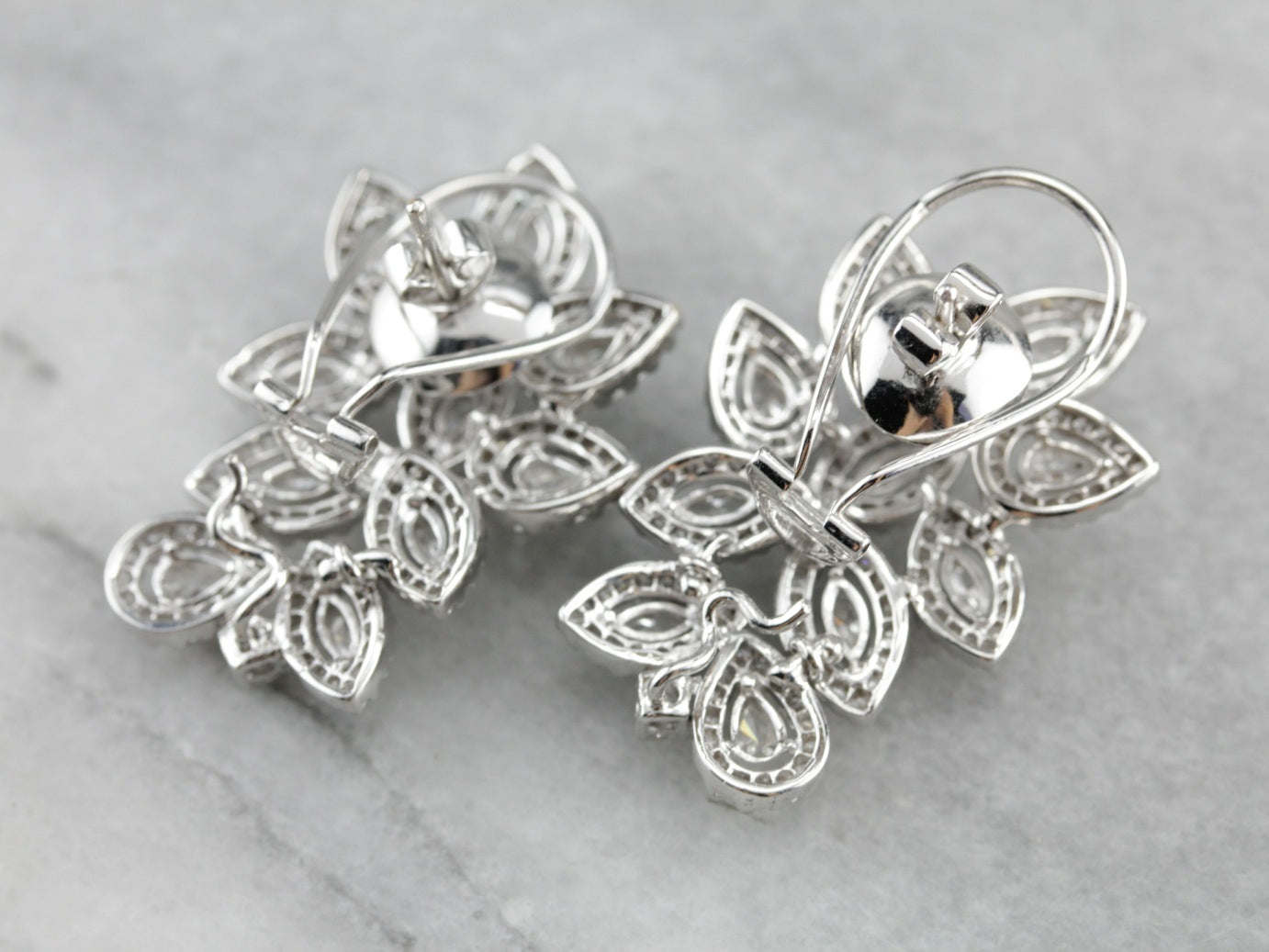 Vintage Diamond Cocktail Earrings