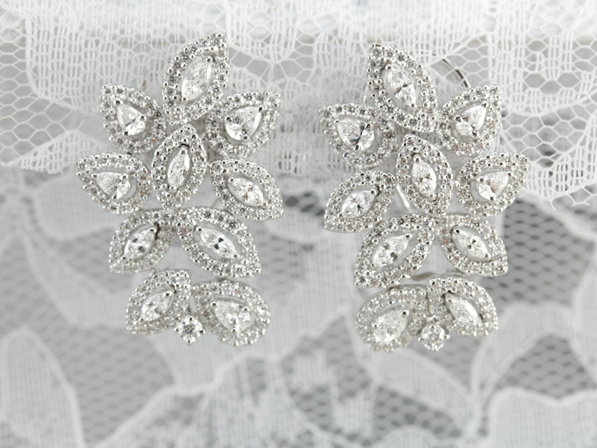 Vintage Diamond Cocktail Earrings