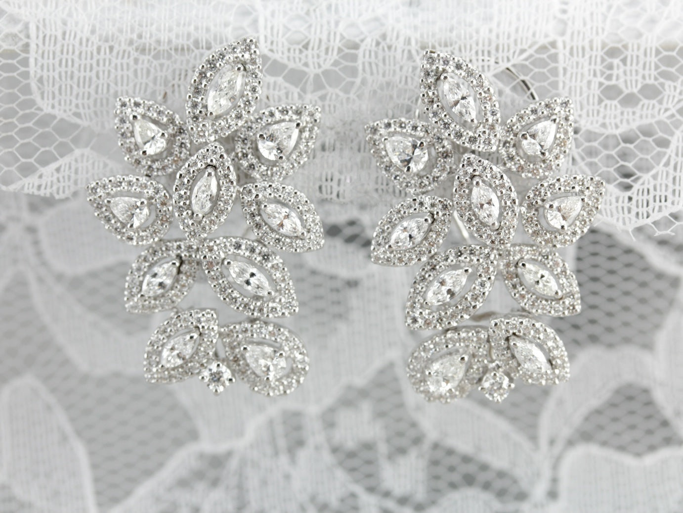 Vintage Diamond Cocktail Earrings