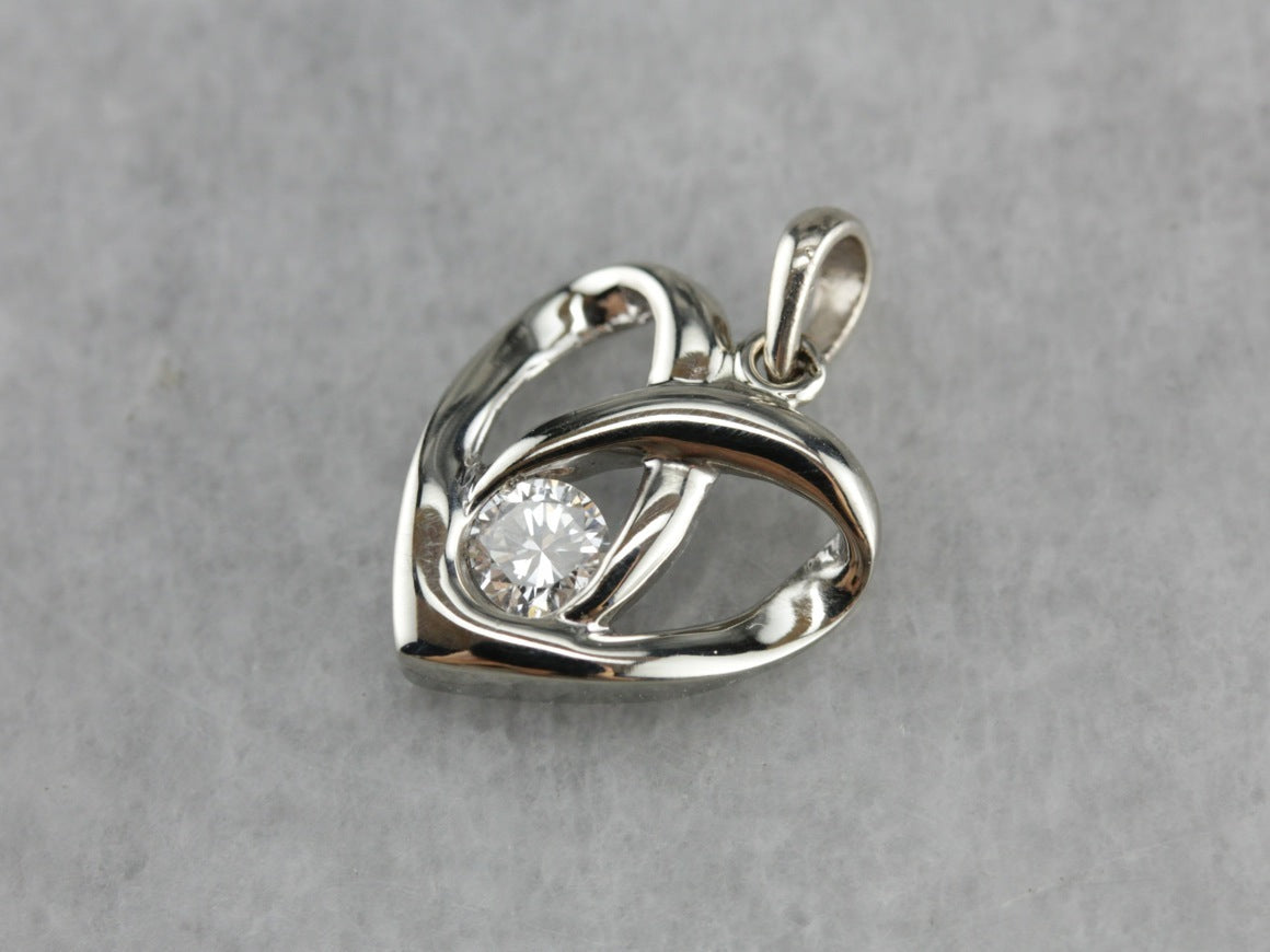 Modernist Diamond Pendant