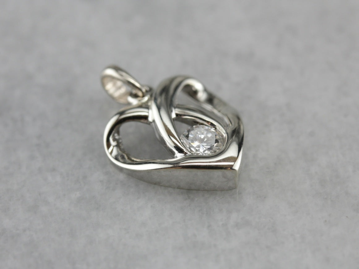 Modernist Diamond Pendant