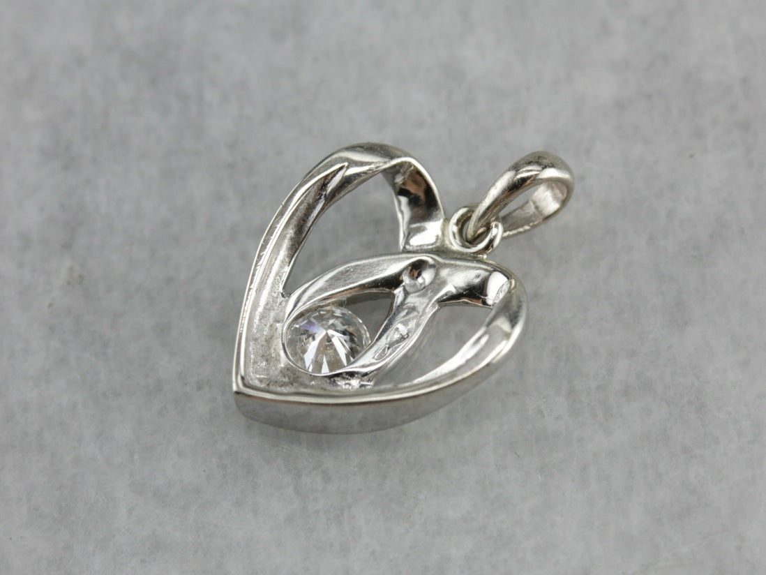 Modernist Diamond Pendant