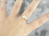 Classic Pearl Solitaire Gold Ring