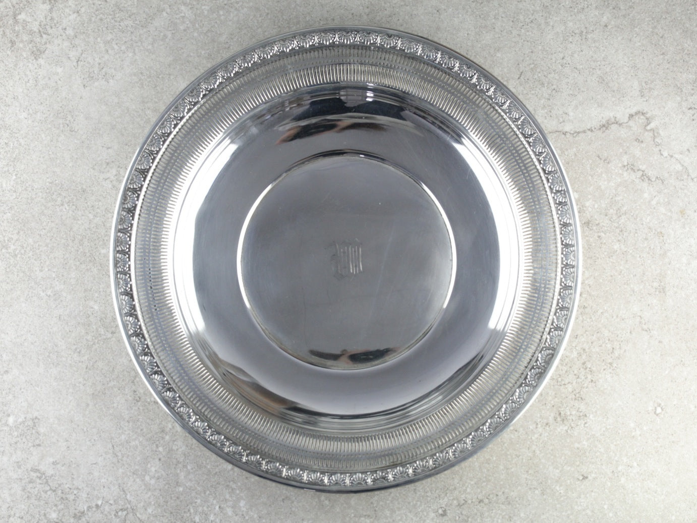 Vintage Patterned Pierced Serving Plate