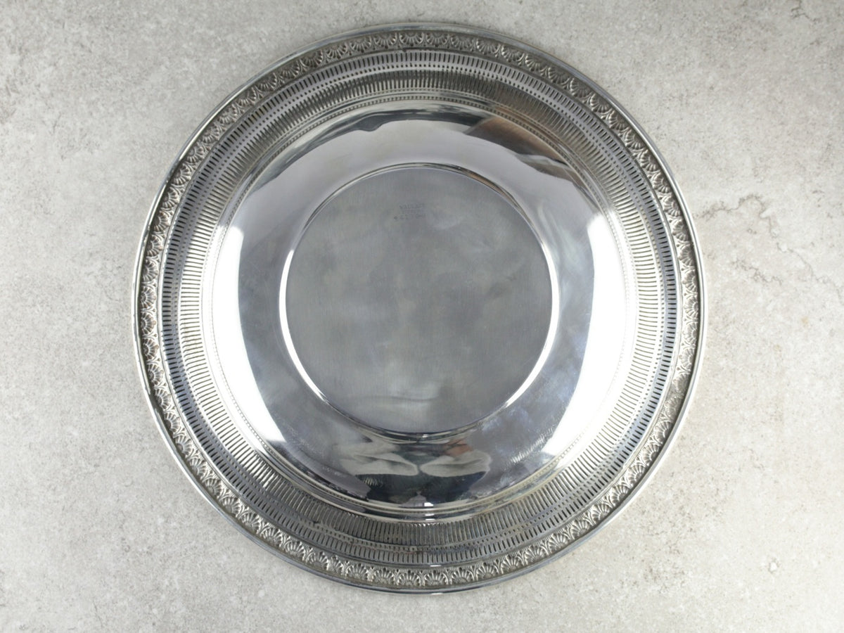 Vintage Patterned Pierced Serving Plate