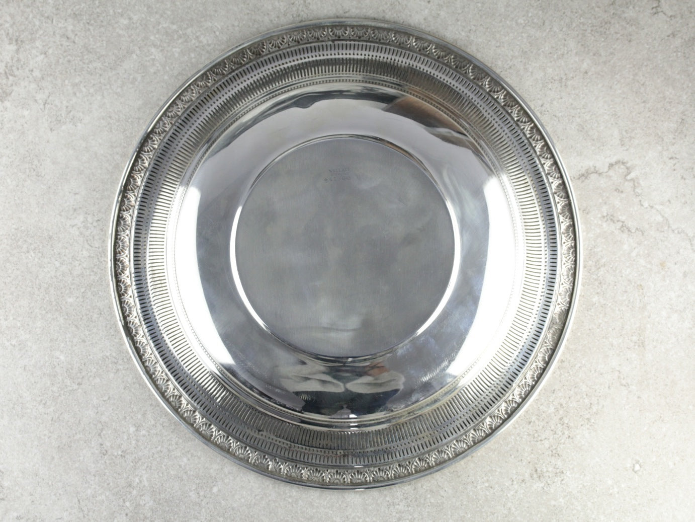 Vintage Patterned Pierced Serving Plate