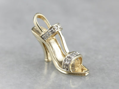 Diamond Stiletto Gold Charm