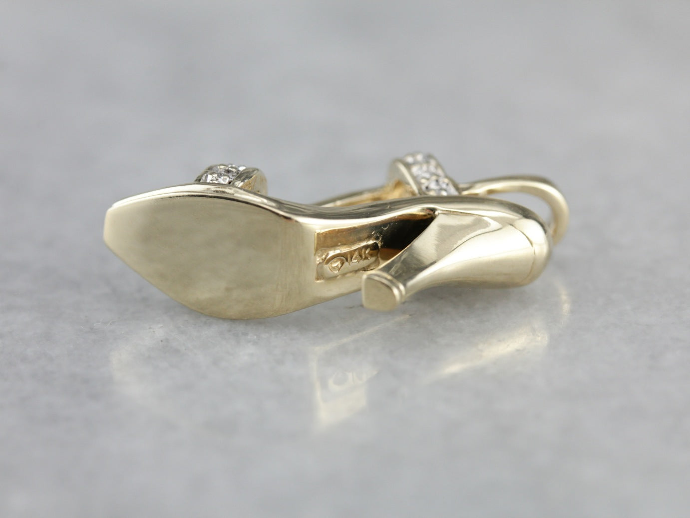 Diamond Stiletto Gold Charm