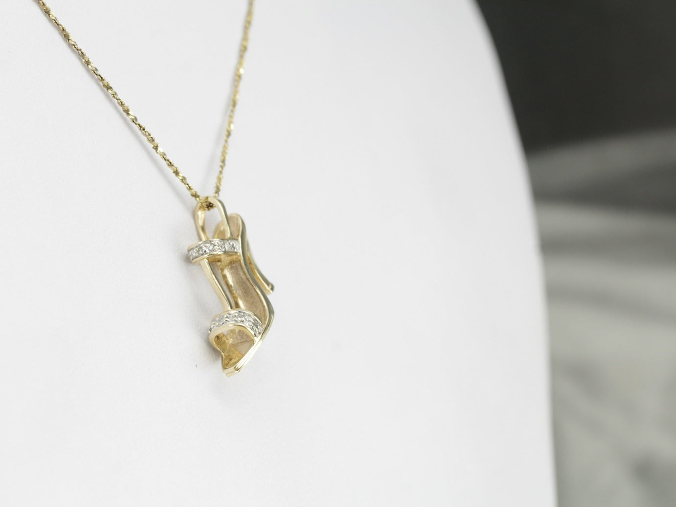 Diamond Stiletto Gold Charm