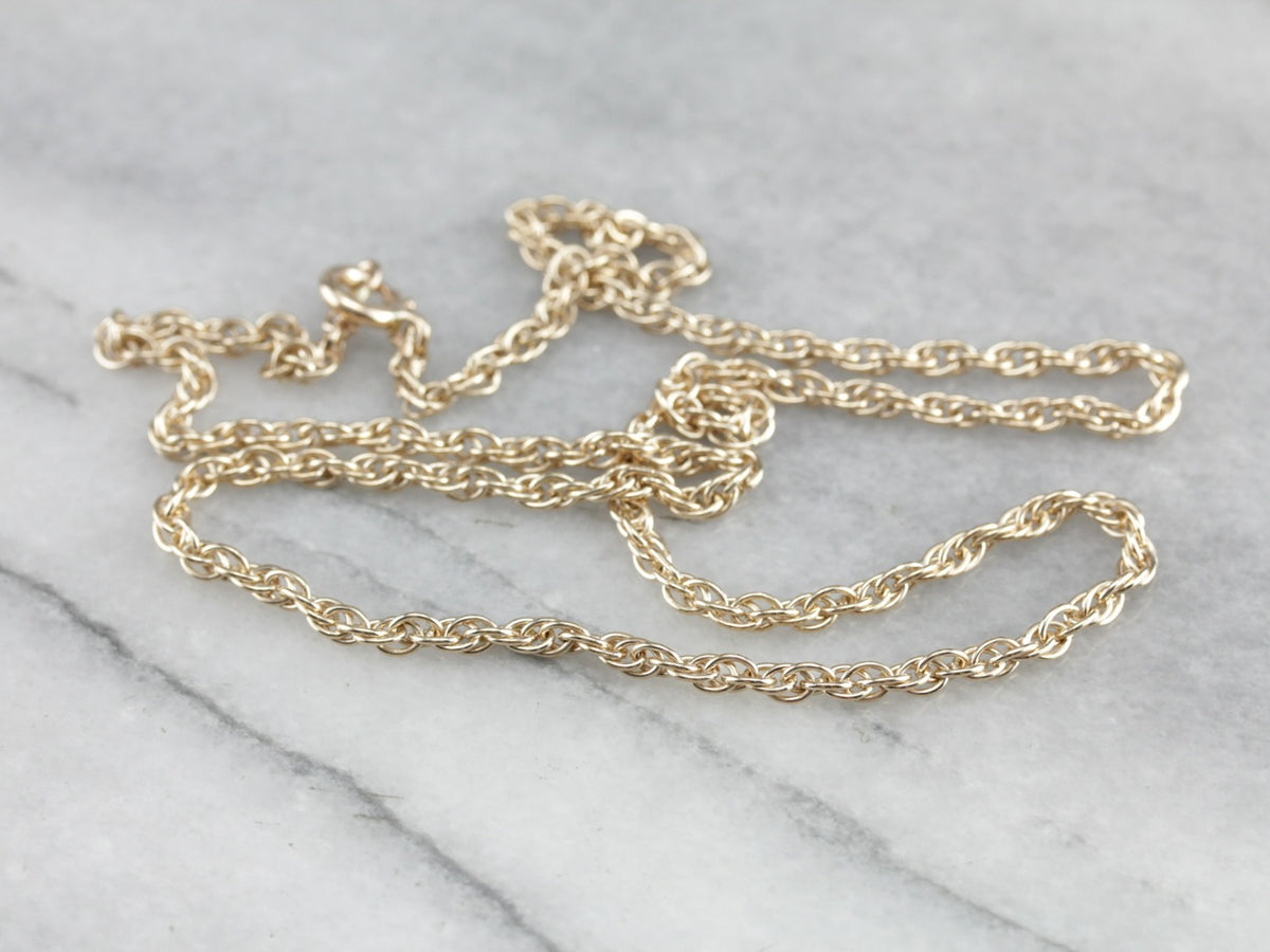 Yellow Gold Rope Twist Chain