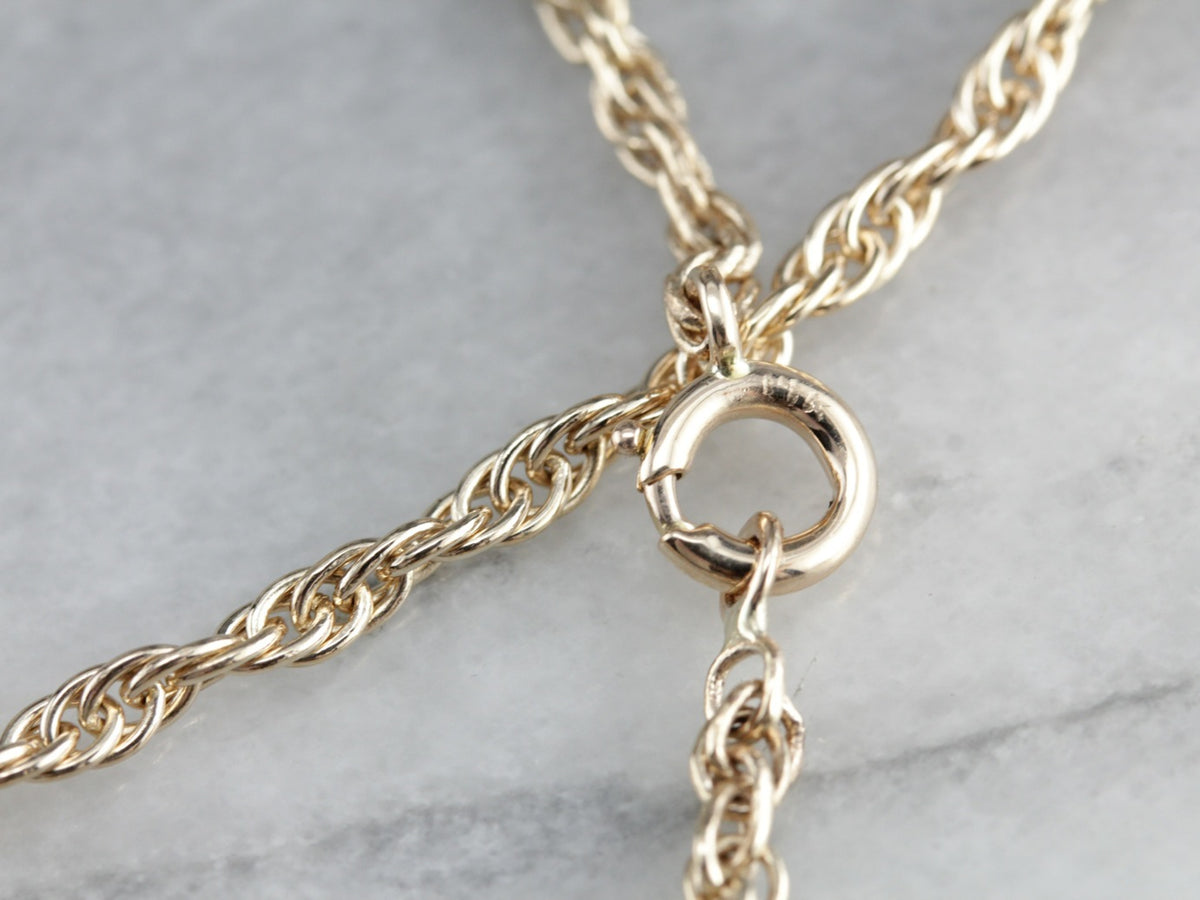 Yellow Gold Rope Twist Chain
