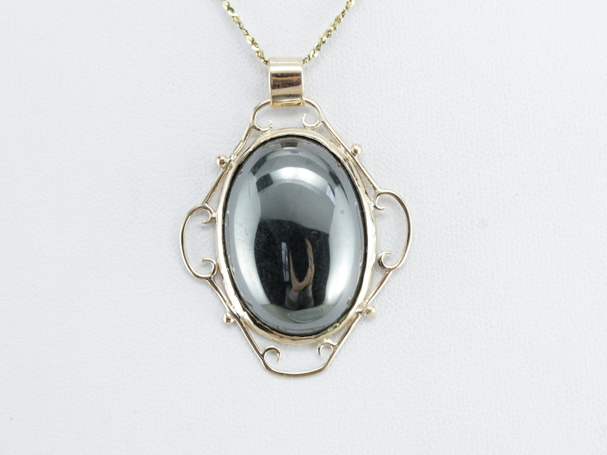 Vintage Hematite Pendant