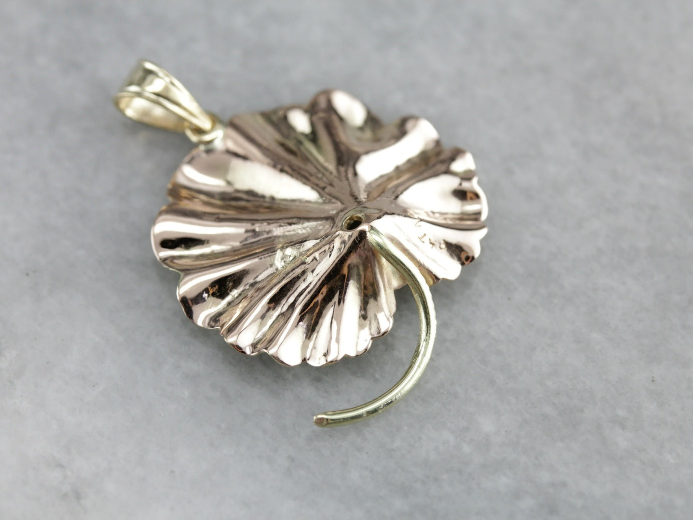 Lillypad Diamond Pendant