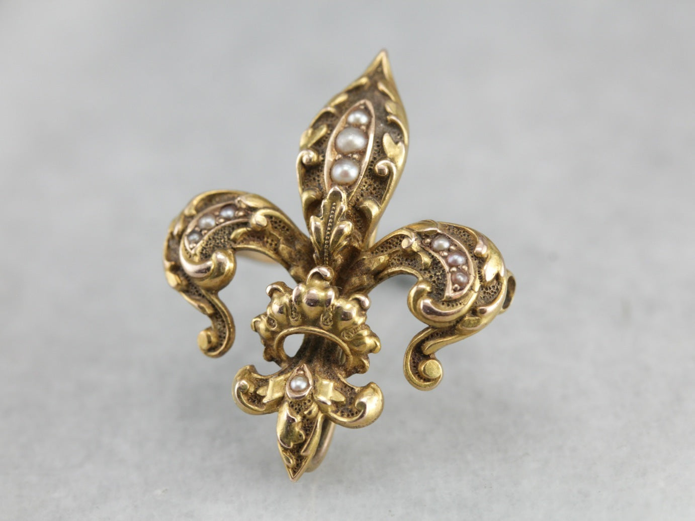 Antique Fleur De Lis Pin or Pendant