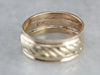 Vintage Patterned Band in Yellow Gold