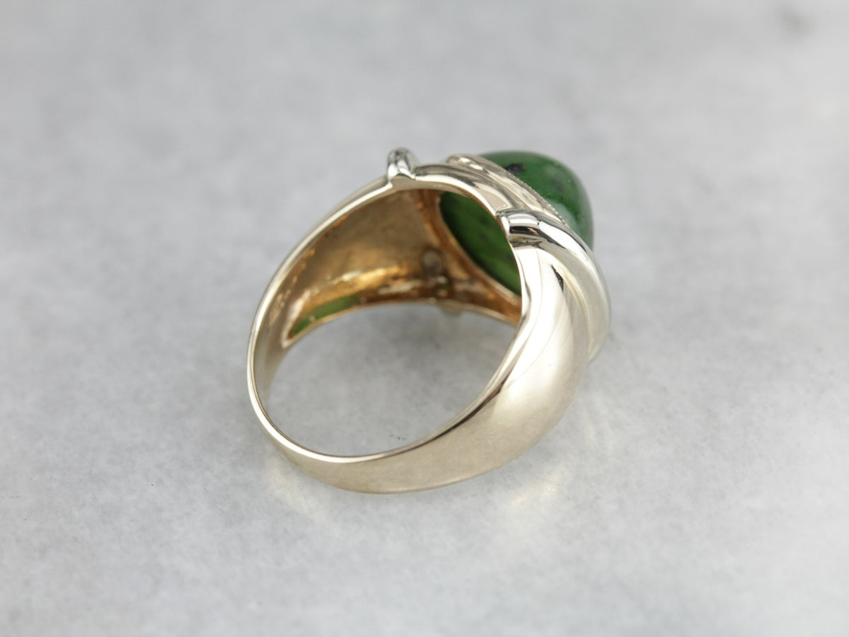 Vintage Jade Cabochon Ring
