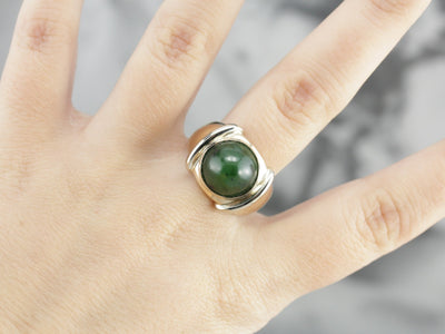 Vintage Jade Cabochon Ring
