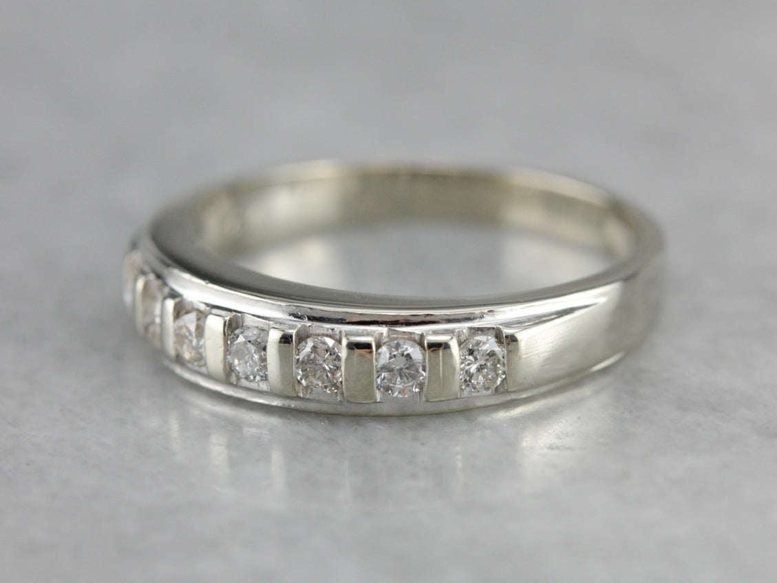 Bar Set Diamond Wedding Band