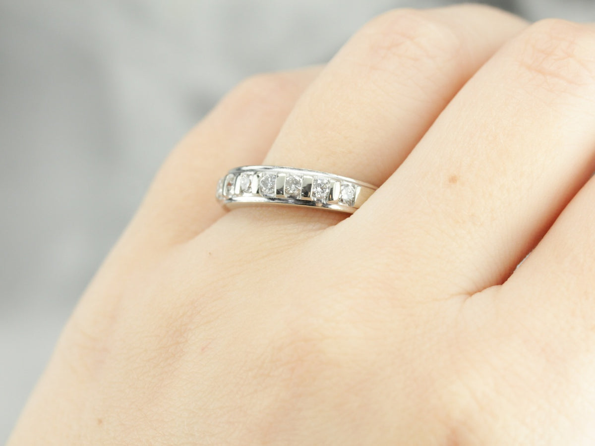Bar Set Diamond Wedding Band