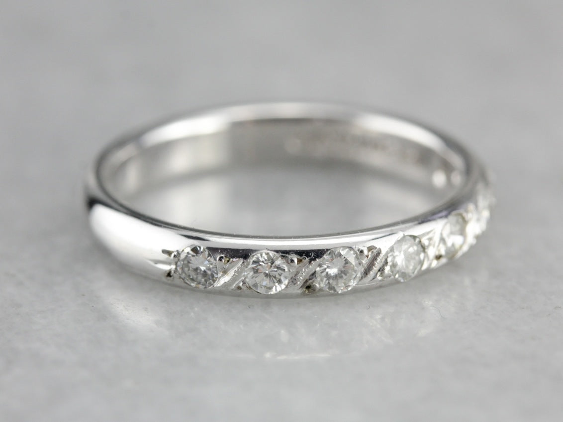 Diamond White Gold Band