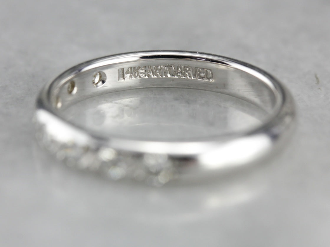 Diamond White Gold Band