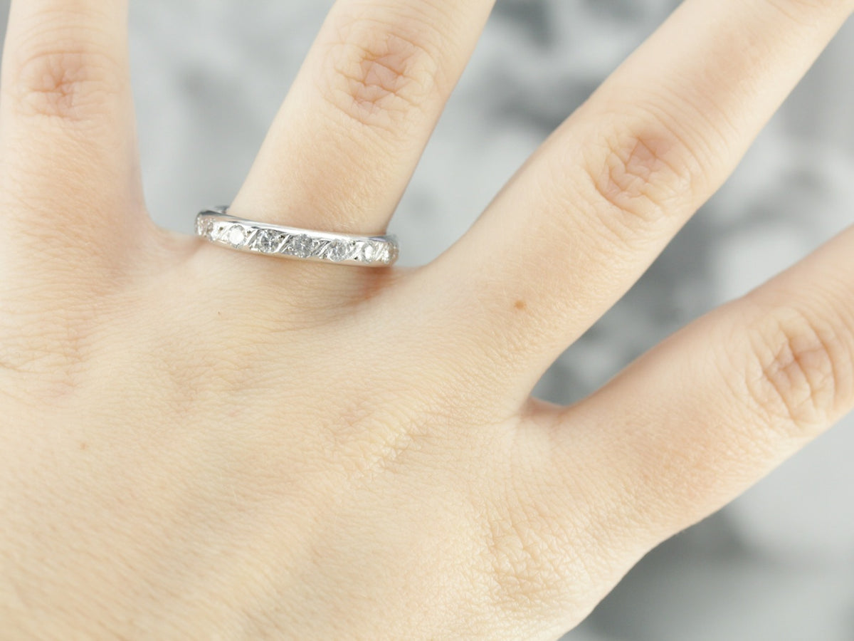 Diamond White Gold Band