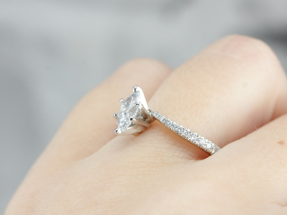 Modern Marquise Cut Diamond Engagement Ring
