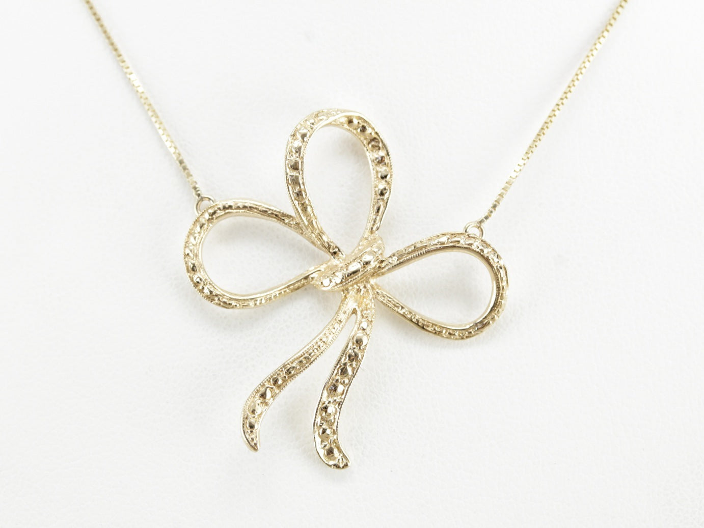 Yellow Gold Bow Conversion Necklace