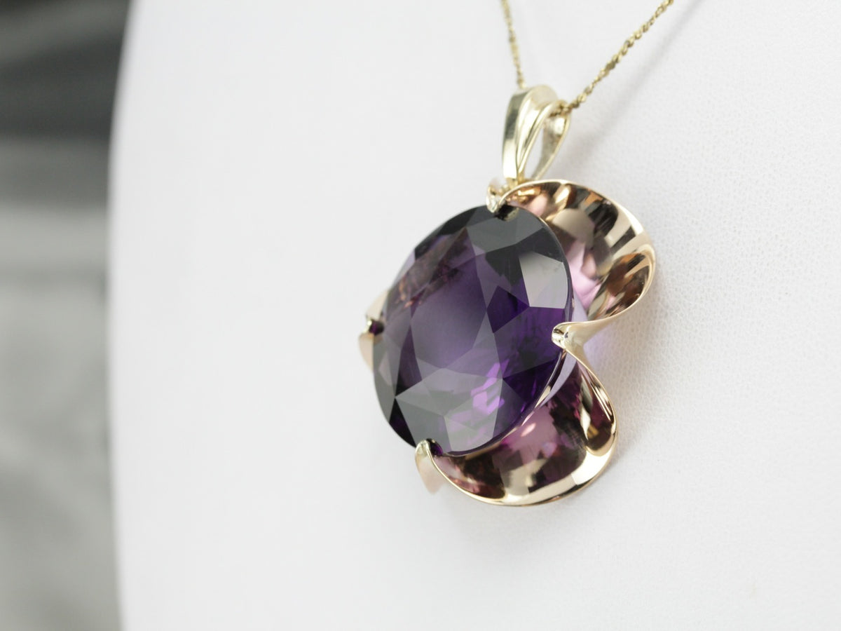 Oversized Amethyst Pendant