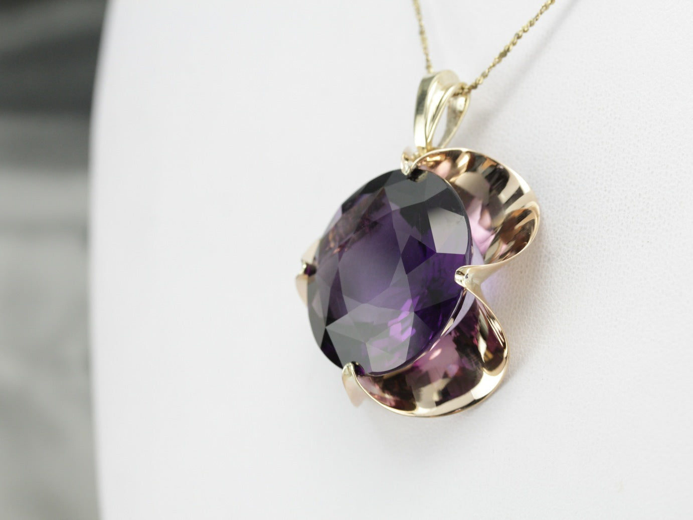 Oversized Amethyst Pendant