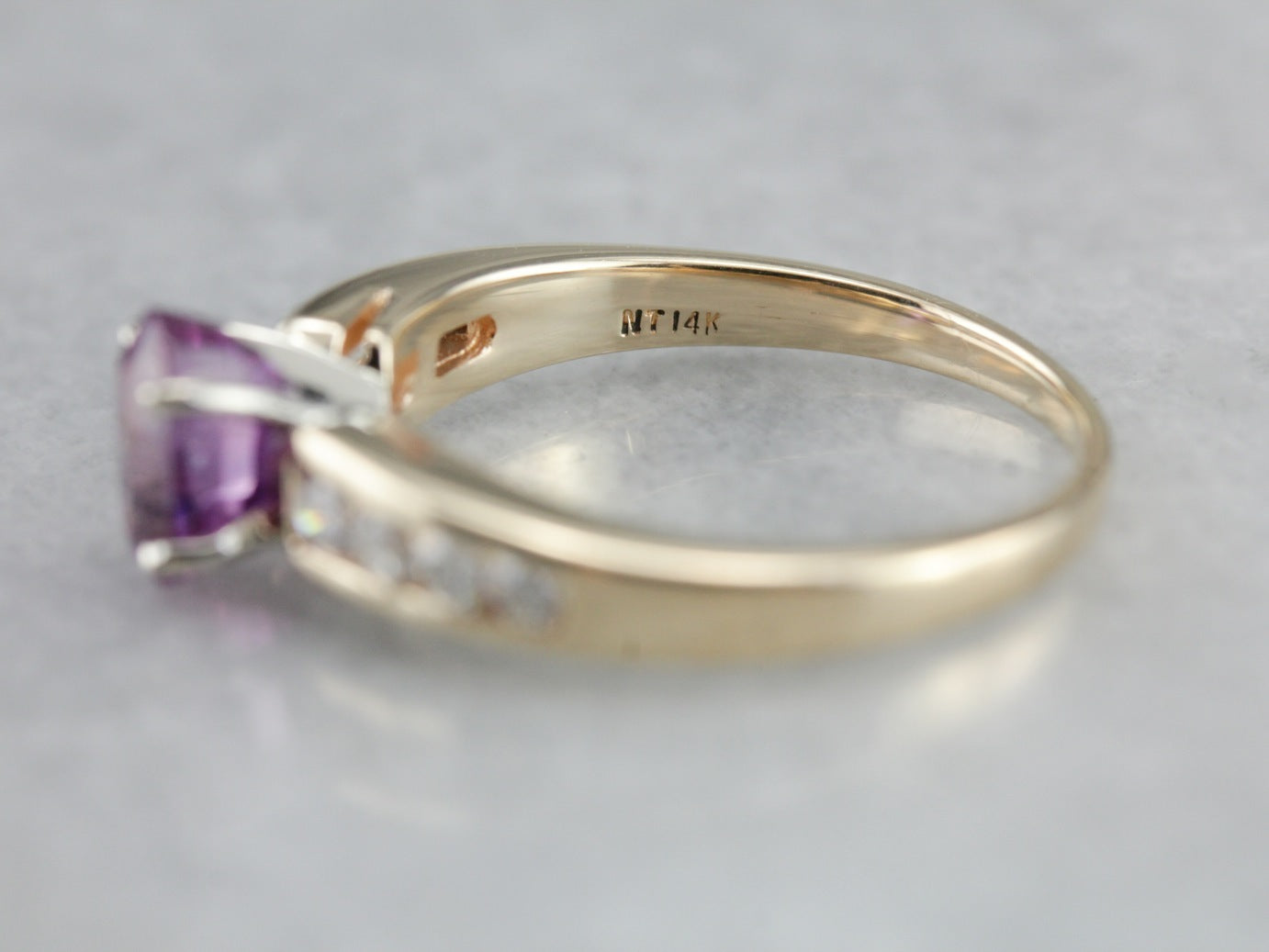 Pink Sapphire Engagement Ring