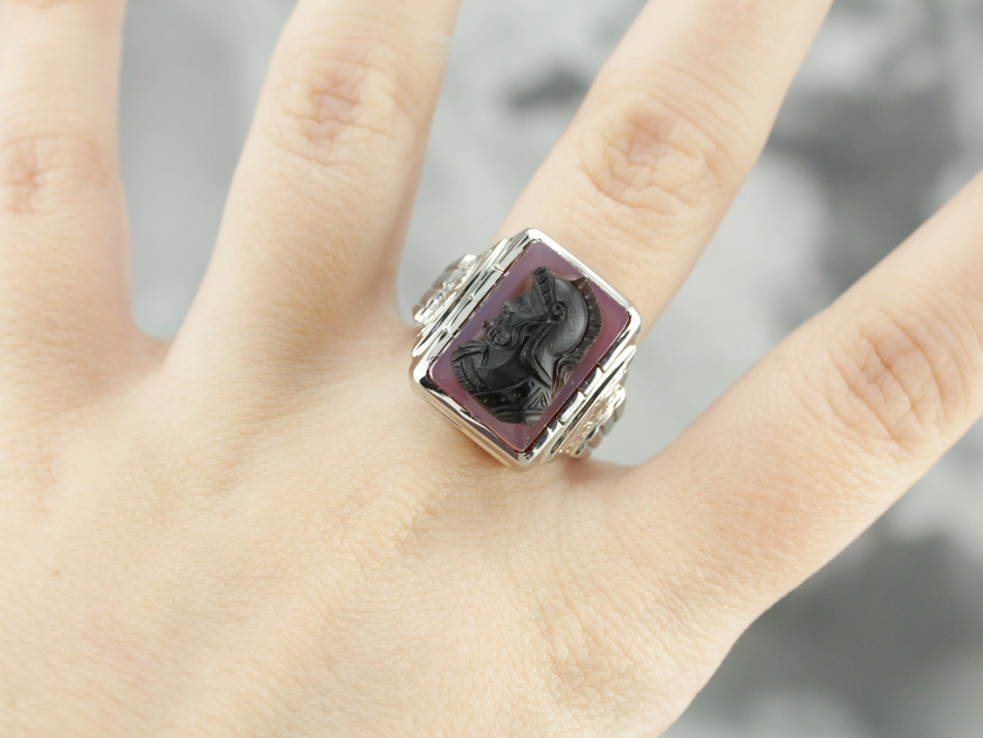 Men's Sardonyx Cameo Ring